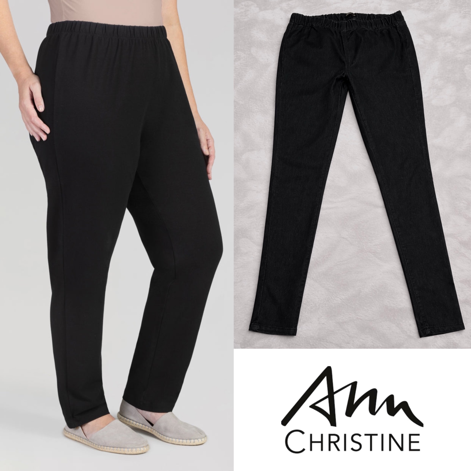 " ANN CHRISTINE " Black Jeans