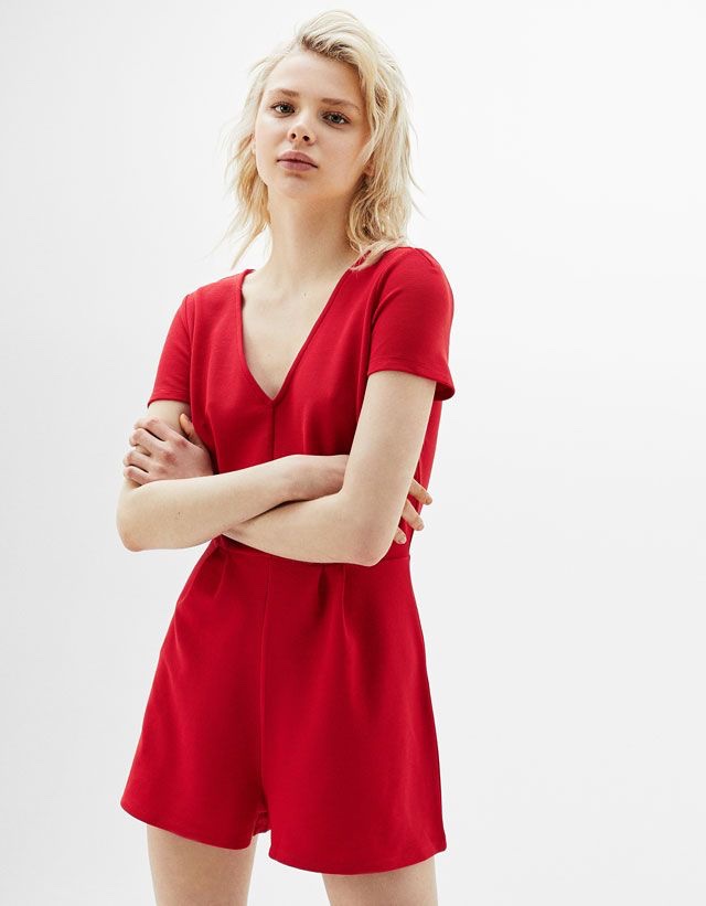 Combishort bershka rouge ❤️