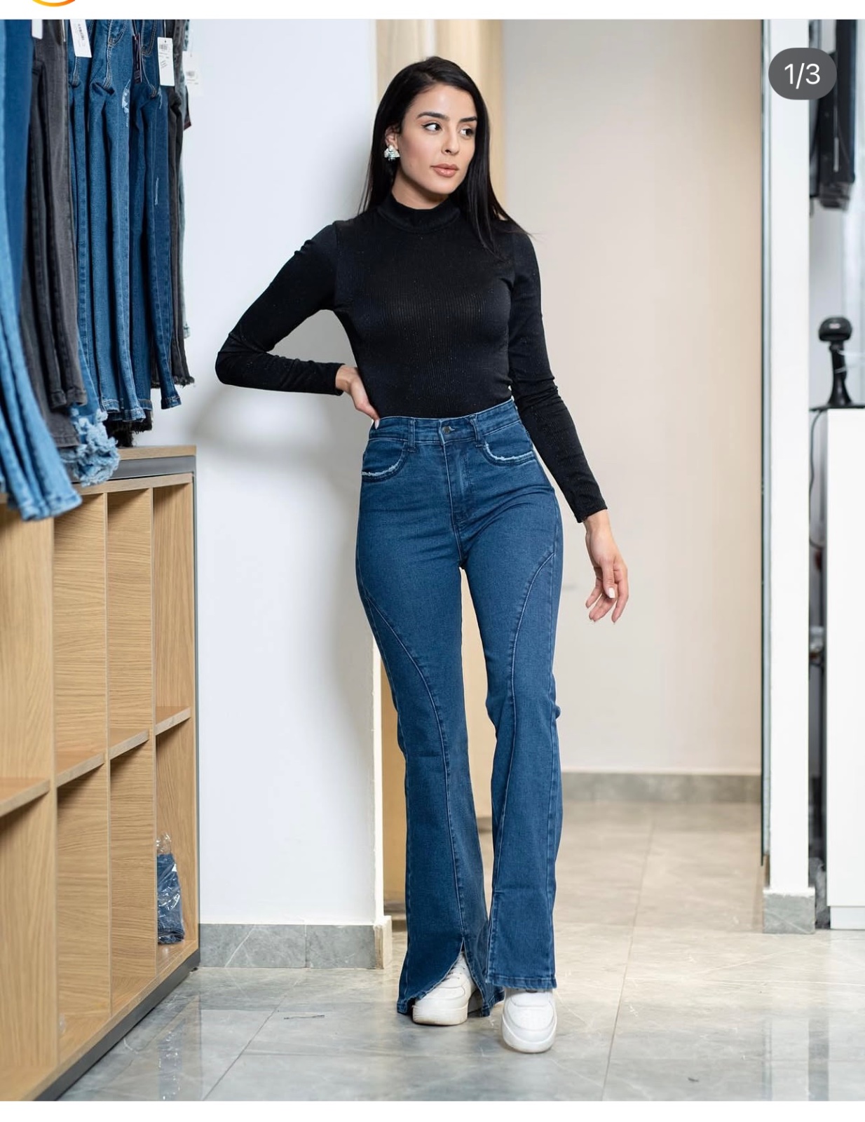 Flare denim jeans YOLO 💙