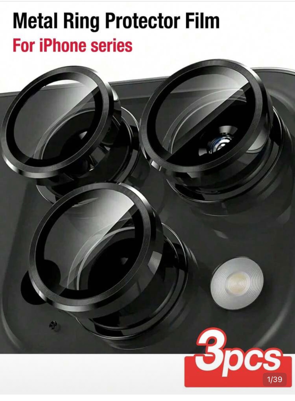 Iphone lens protector 3 pièces 🖤