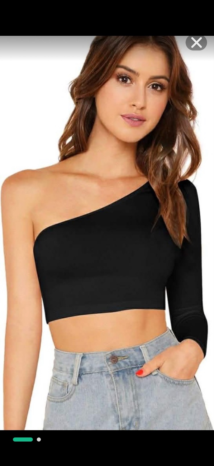 Crop top asymétrique 🖤