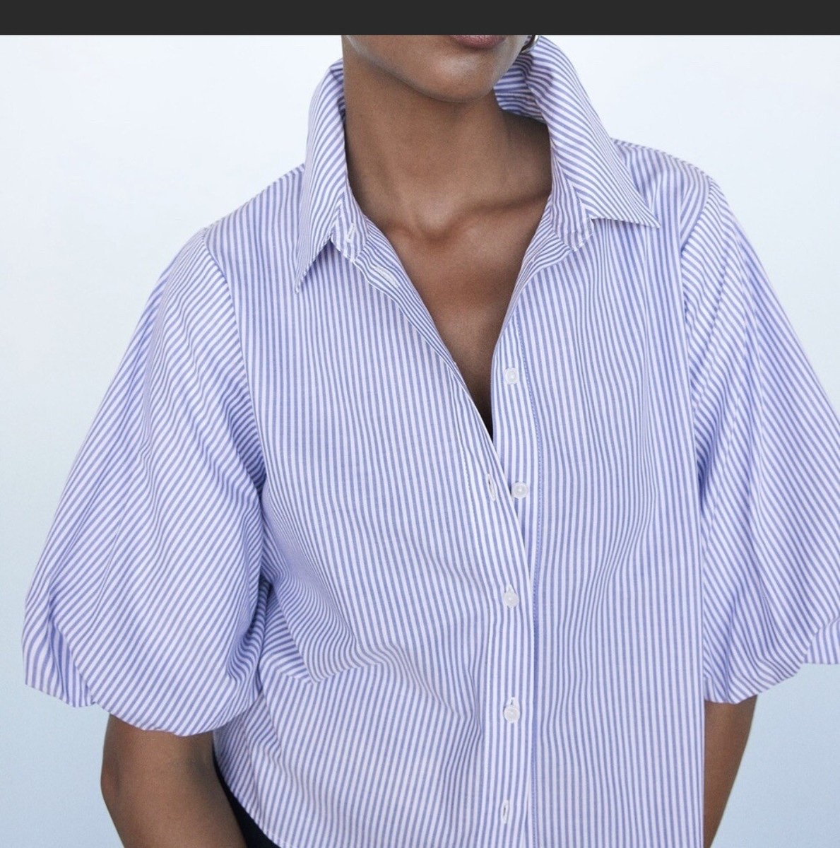 Chemise mi saison à manches bouffantes 🤍