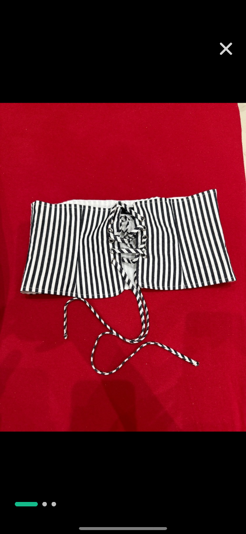 Ceinture corset rayée