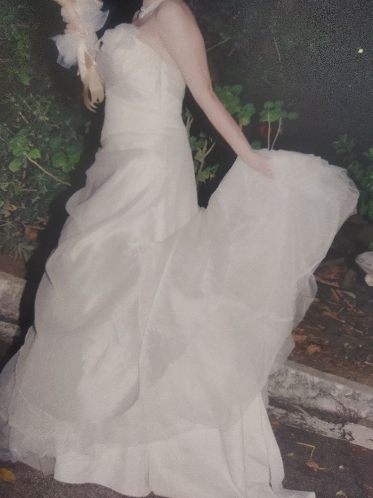 Robe de mariée marque demetrios importée de la france portée une seule fois couleur champagne