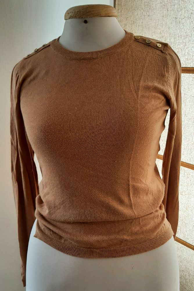Pull Beige détail Boutons