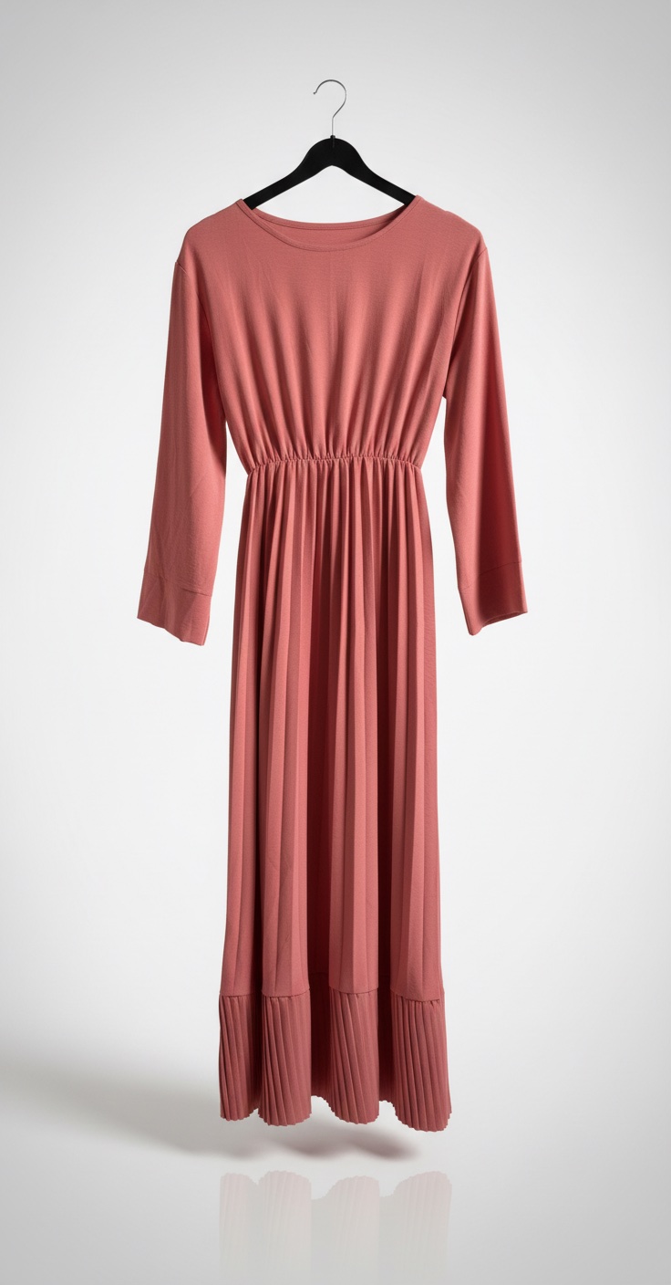 Robe longue rose 