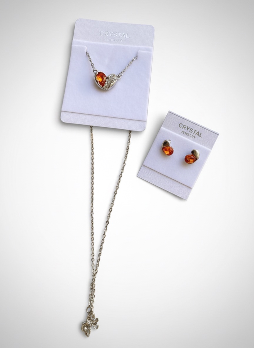 Collier et Boucles d'Oreilles ambre 