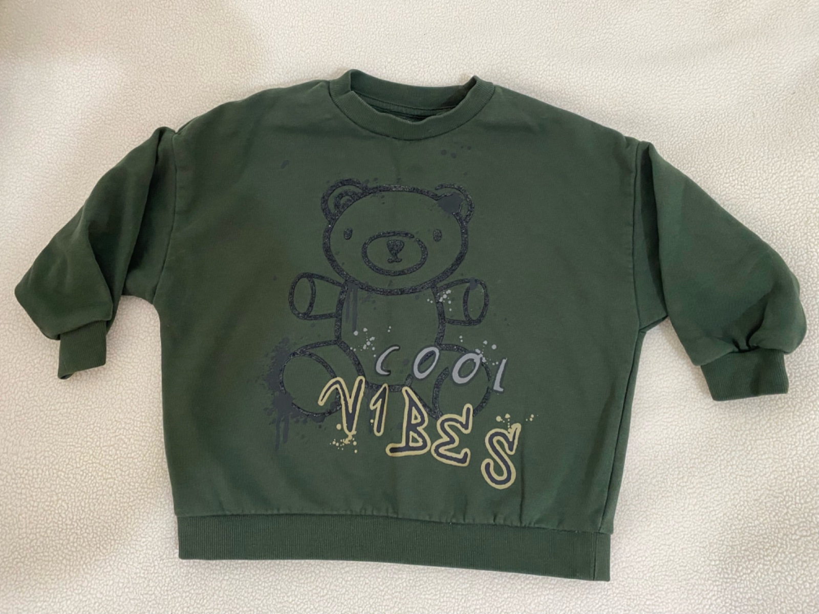 Pull NEXT vert militaire 3-4 ans 