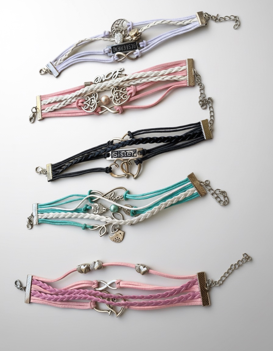 Lot de 5 bracellets 
