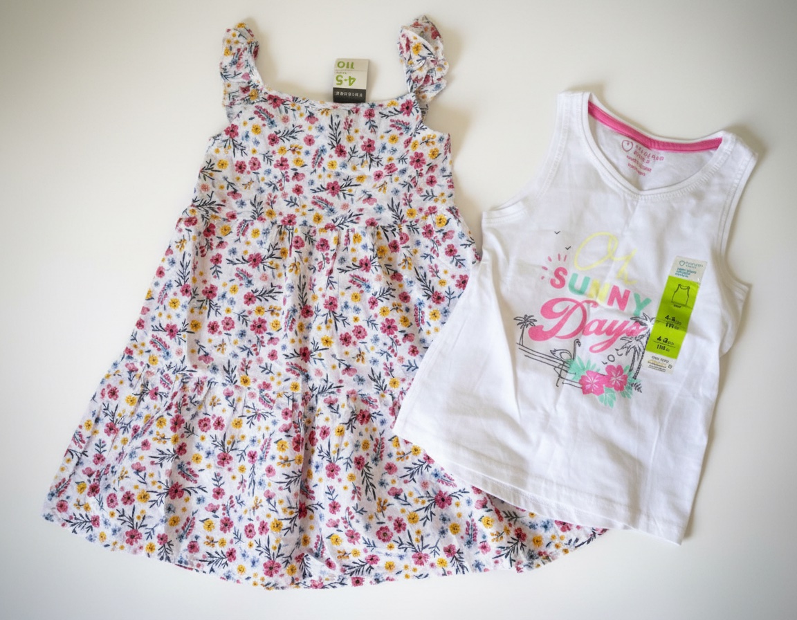 Robe fleurie et débardeur PRiMARK 4-5 ans 