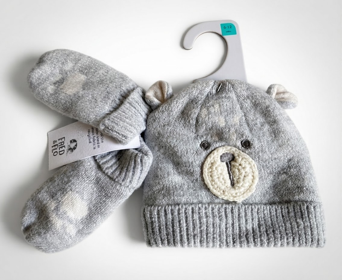 Ensemble Bonnet et Mouffles Ours 🧸🐻
