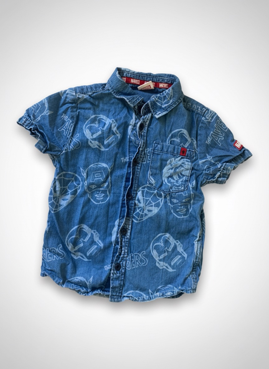 Chemise bleue Marvel 