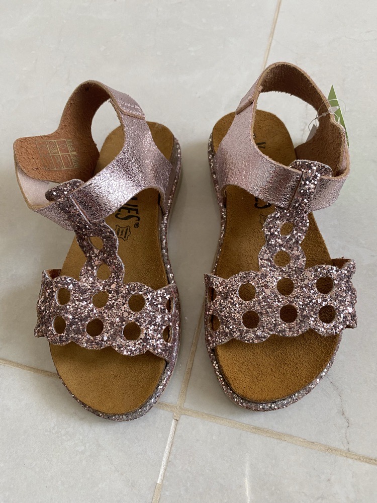 Sandales K.DAQUES pour fille rose pailletée 🤩