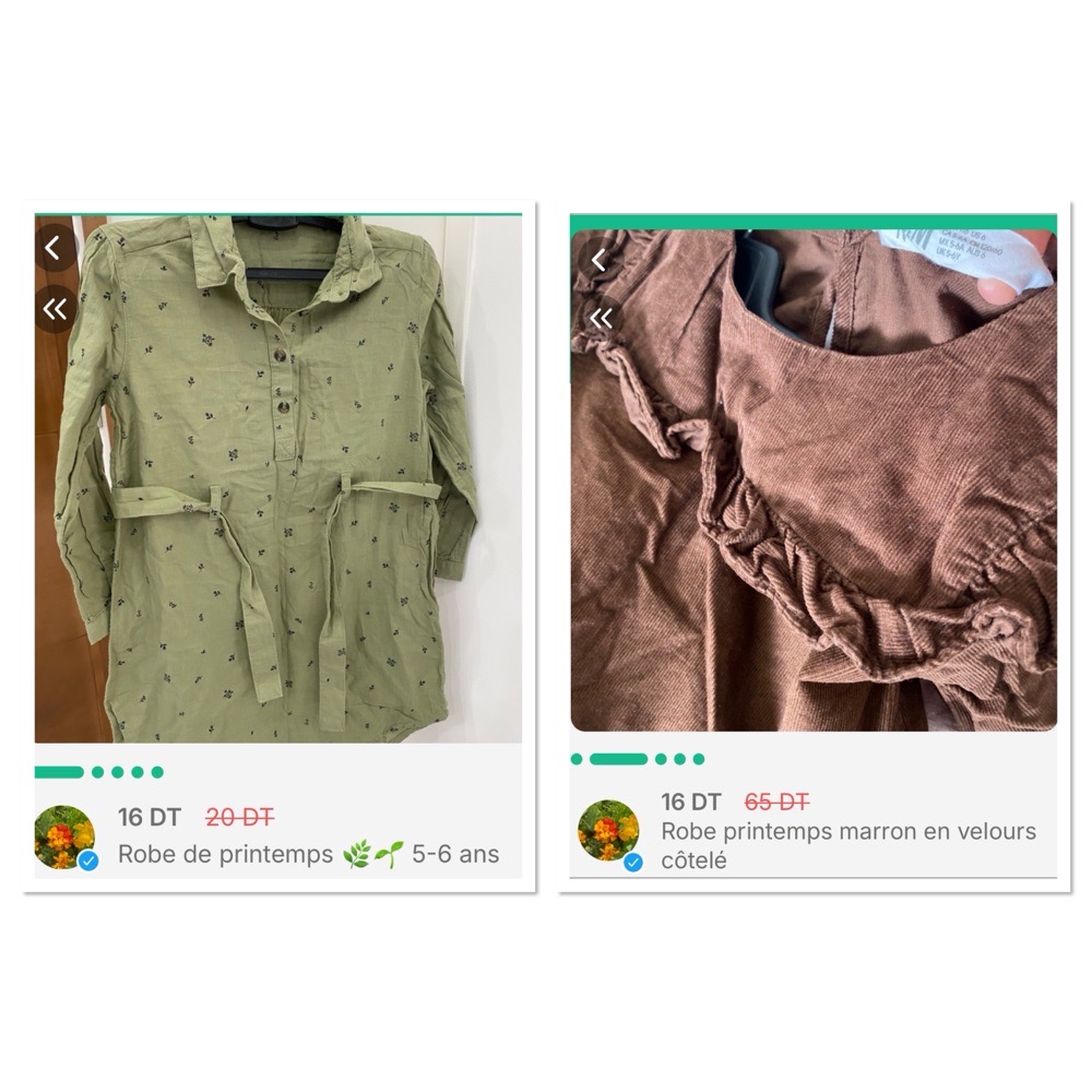2 robes pour printemps à petit prix 5-6 ans 