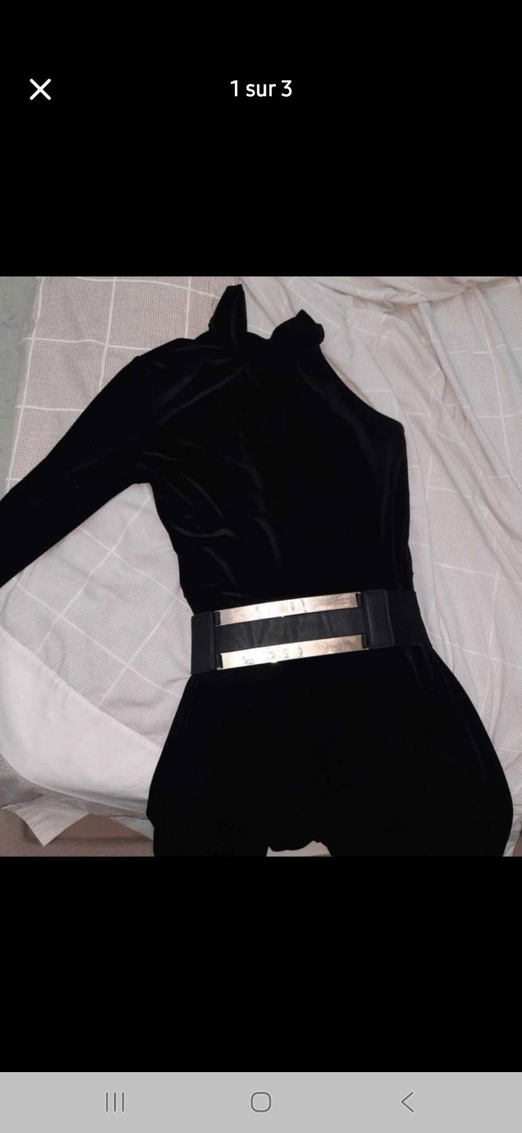 Combinaison noire velours