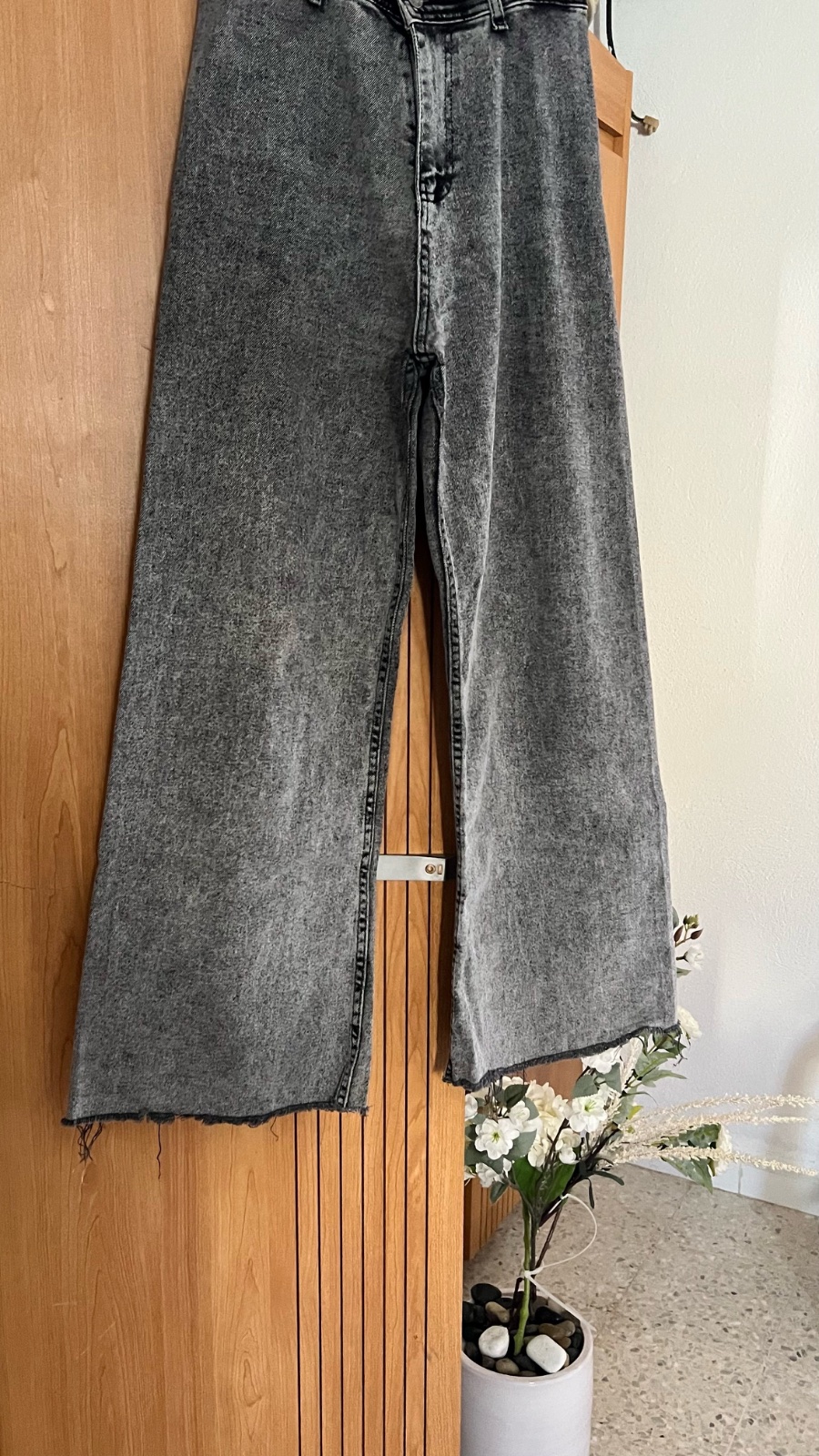 Jean gris wide leg 