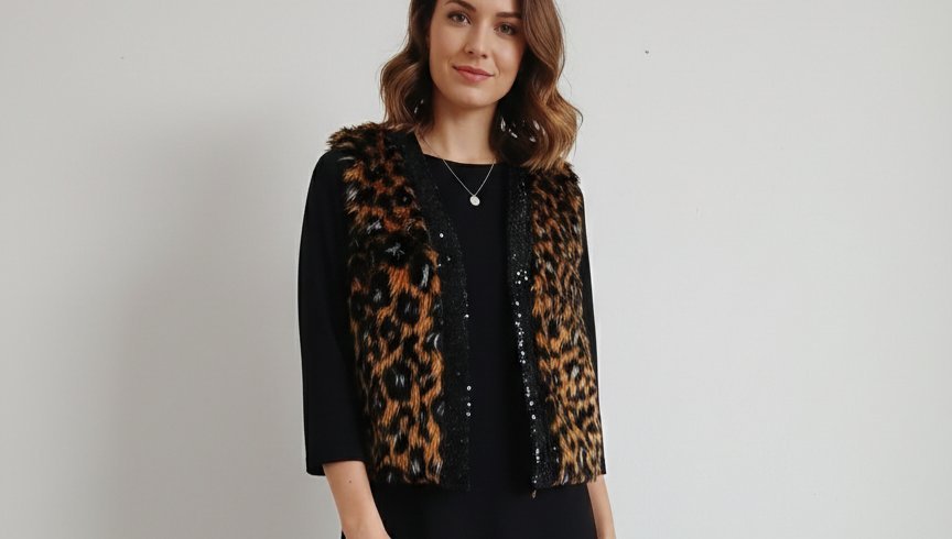 Top marron et noir