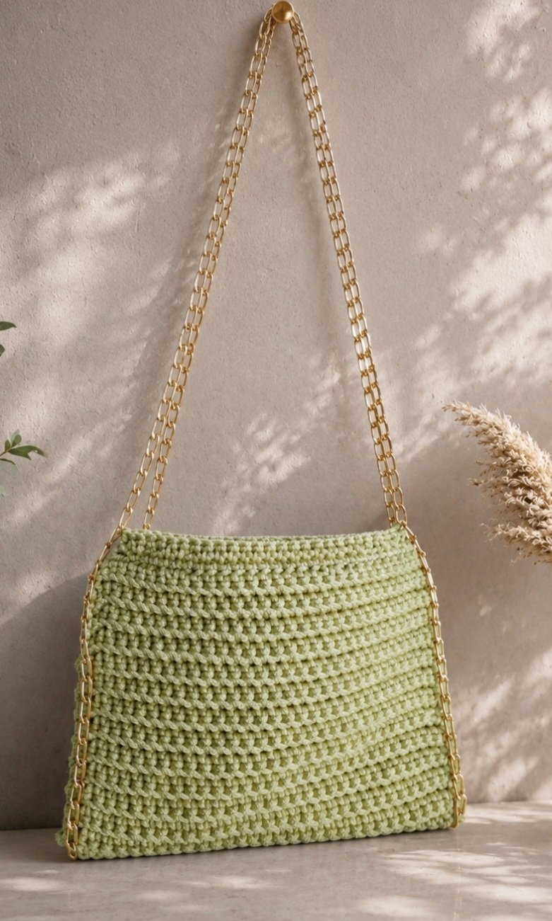 Sac en crochet collection 2026 vert citron 🍋 
