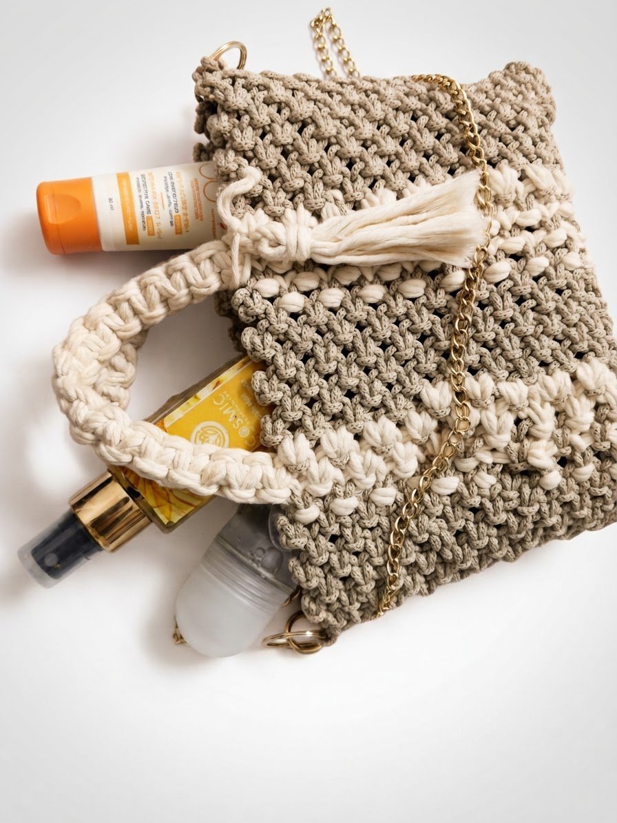 Promo Mini Sac au macramé 25*18 cm gréche 