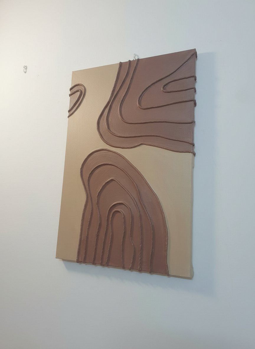  Promoo قطعة فنية أنيقة بتصميم حديث (Modern Art)  🎨 الخامات: أكريليك عالي الجودة على كانفاس معجون التشكيل لإبراز الملمس ثلاثي الأبعاد 📏 المقاس: 40 × 60 سم