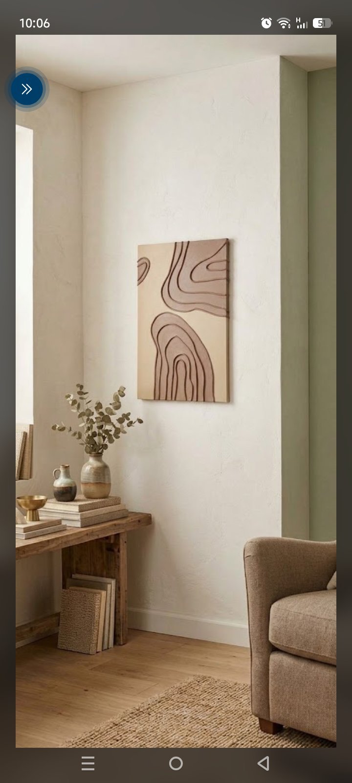 Profitez avec code promo IMBACK Tableau  (Modern Art)  🎨 الخامات: أكريليك عالي الجودة على كانفاس معجون التشكيل لإبراز الملمس ثلاثي الأبعاد 📏 المقاس: 40 × 60 سم