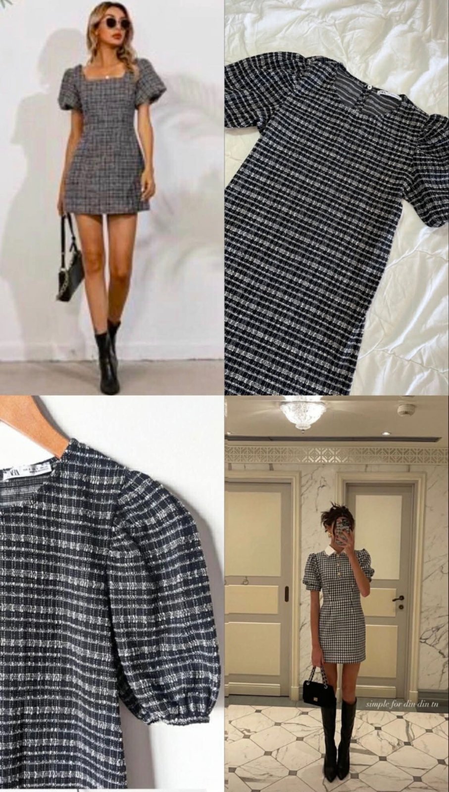 Robe avec manches bouffantes 