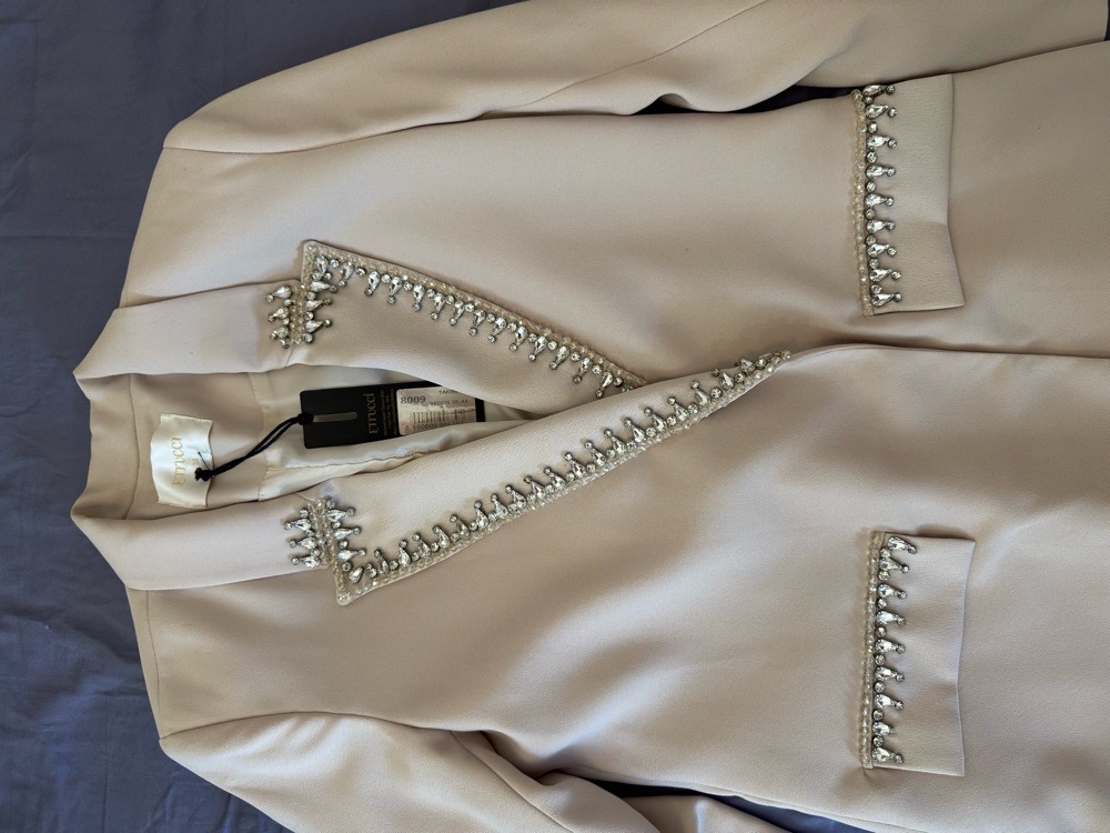 Ensemble habillé beige Blazer + Pantalon Large