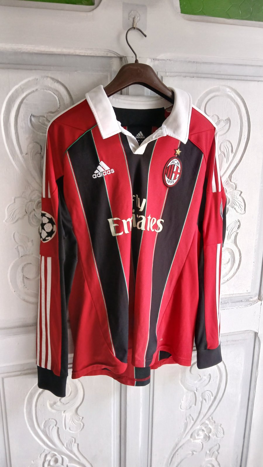 AC Milan Adidas Long Sleeve Jersey – Used