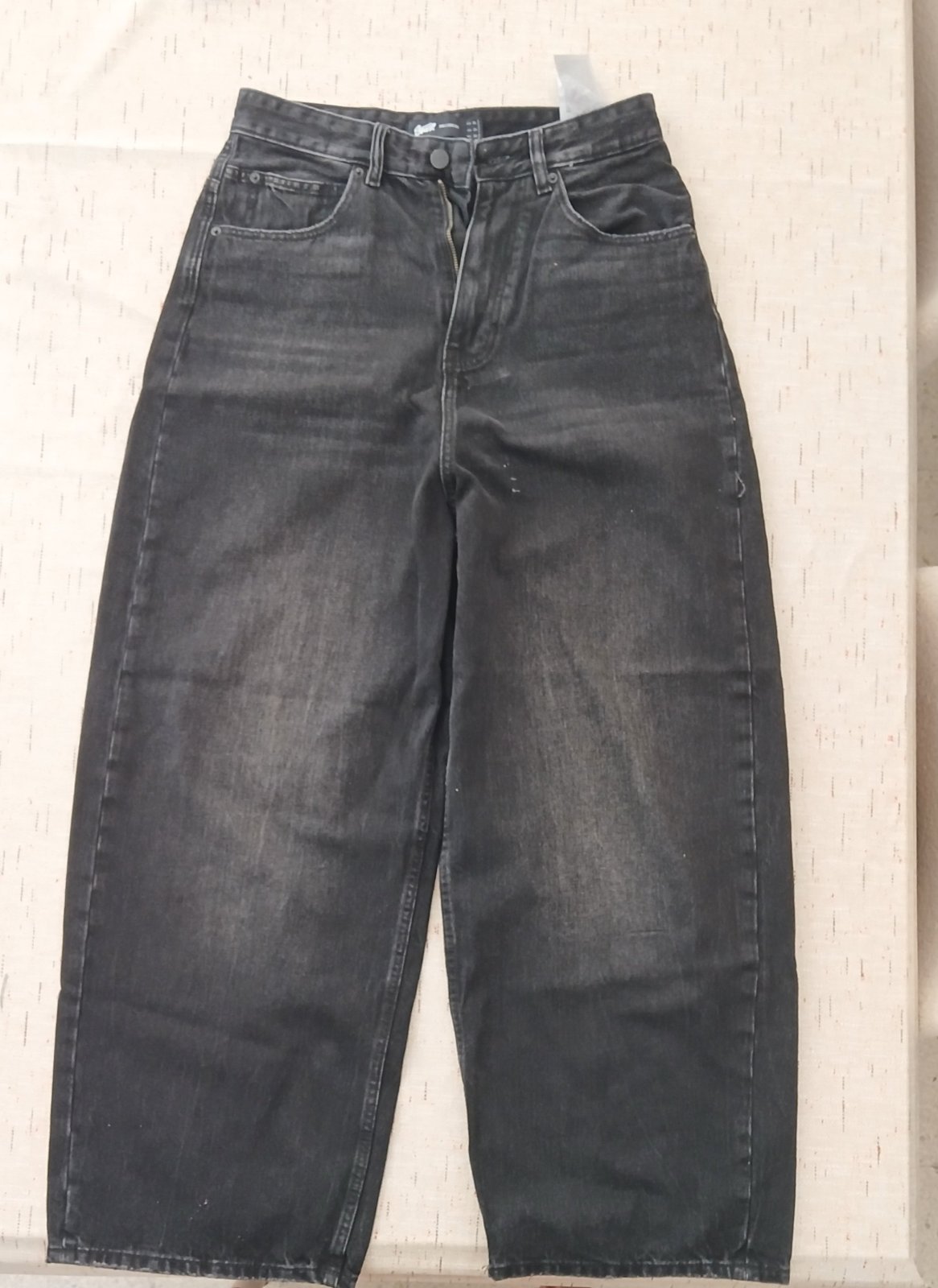 Jeans noir/gris foncé 'super baggy' – Pull&Bear – Taille 36