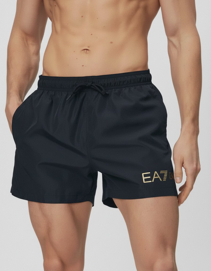 Short de bain EA7 Emporio Armani – Noir/Gold (importé d'italie)