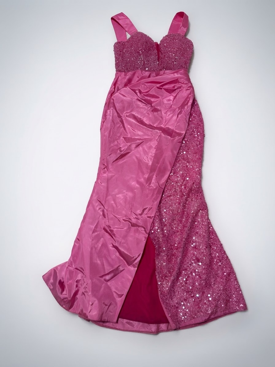 Robe soirree coupe sirene evasee 