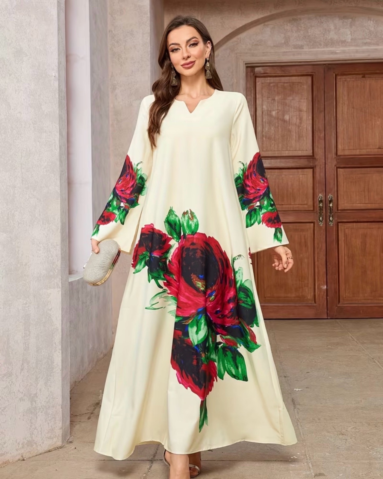 Robe longue imprimée 