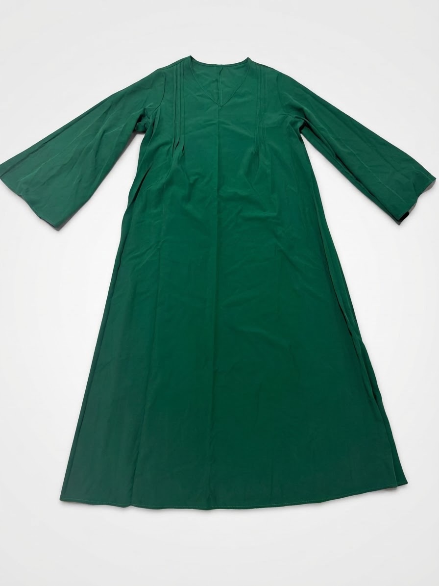 Robe vert avec manche evase