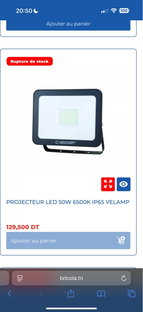 Projecteur LED d'exterieur 50W