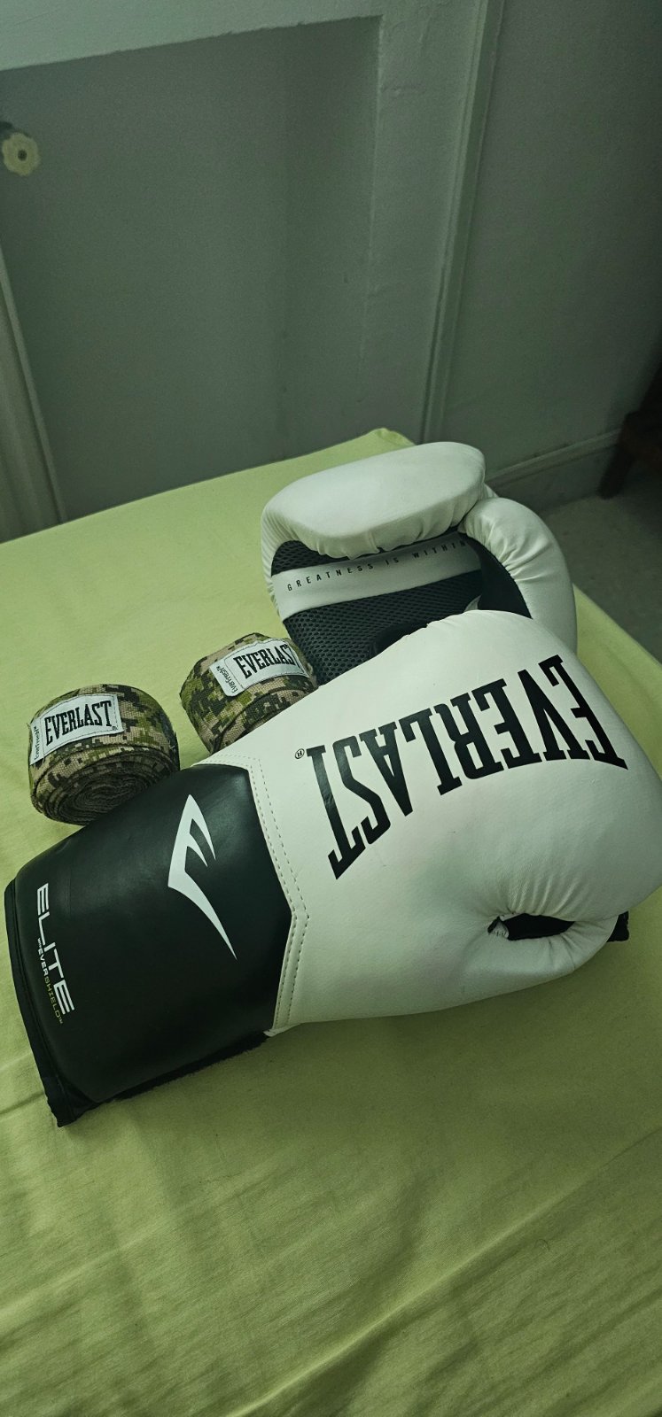 Gant boxe everlast pro style elite + everlast wraps 3 m