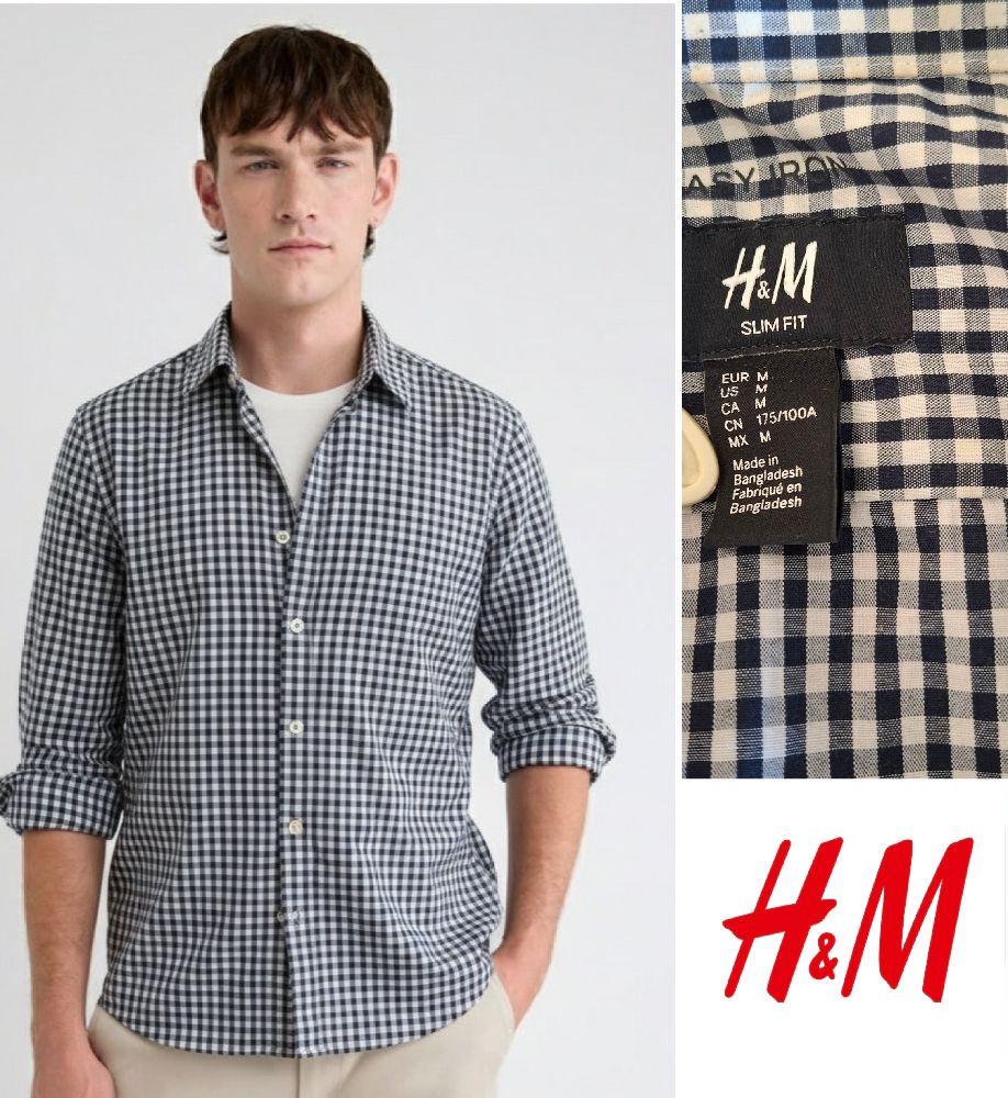 Chemise H&M ⚫️⚪️ Taille M Slim Fit🔻