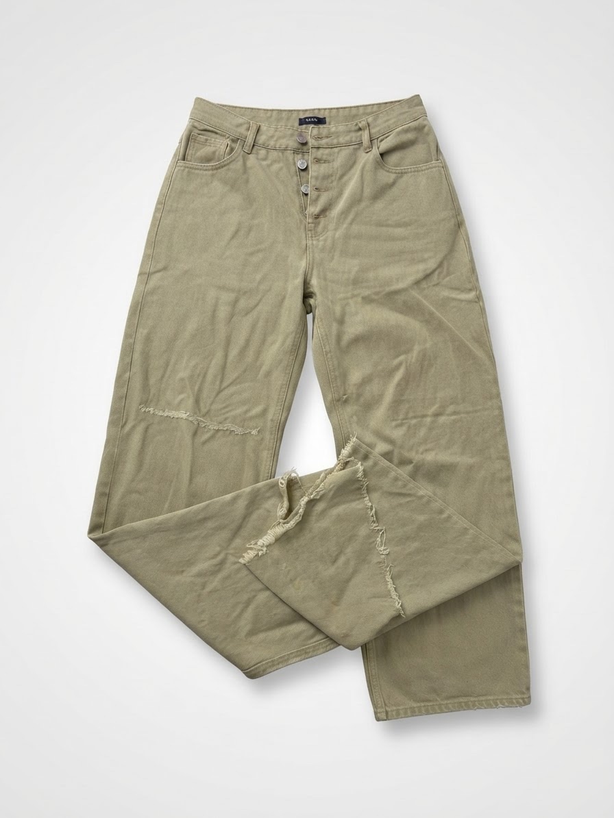 Pantallon beige large 