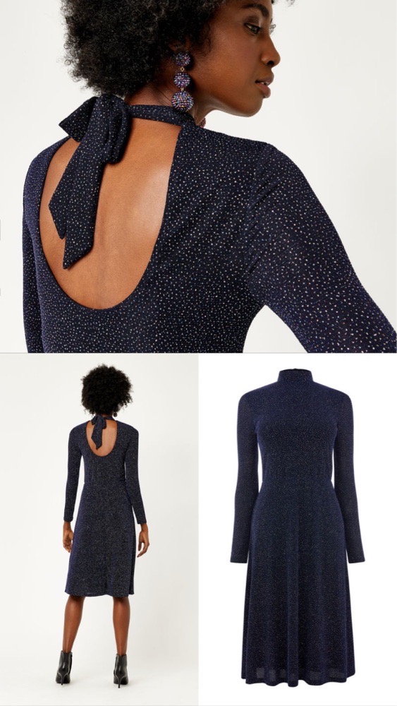 Crystal Glitter Midi Dress 