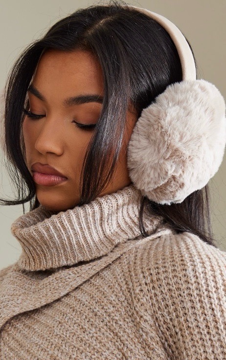 Fur earmuffs / cache-oreilles fourrure beige