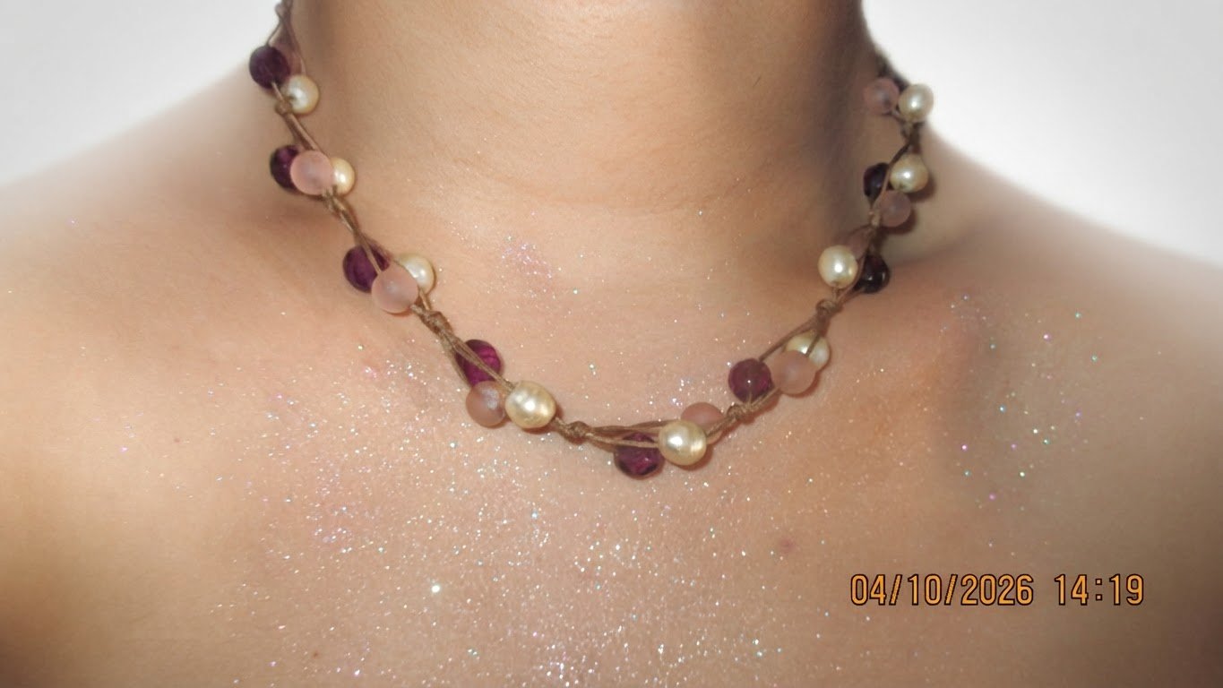 Collier en perles boho vintage