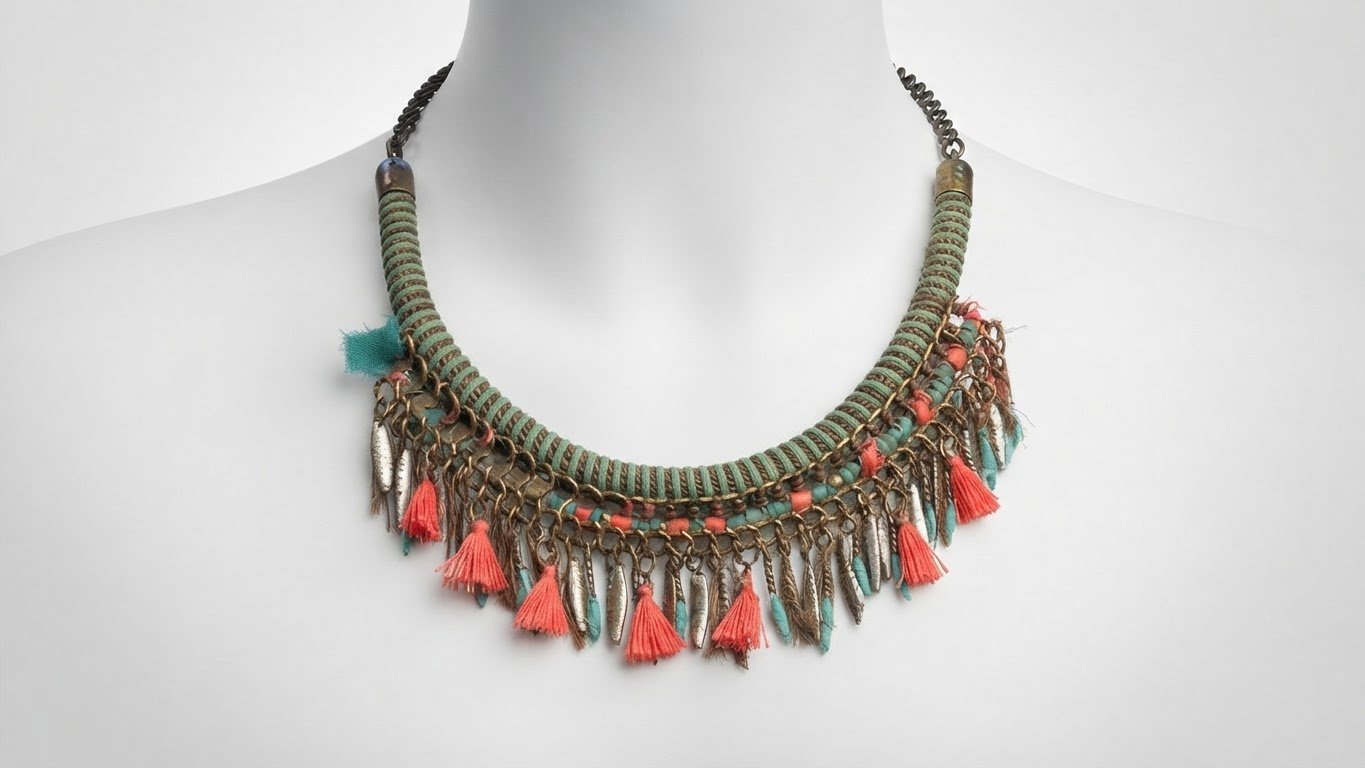 Collier boho chic camaïeu 