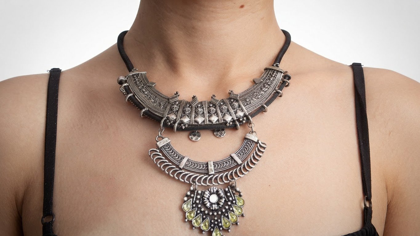 Collier massif  en argent 