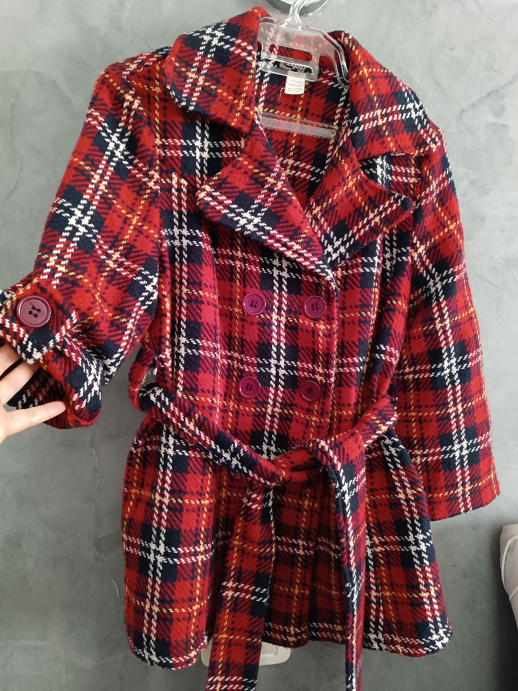 veste à carreaux avec manches pliantes 