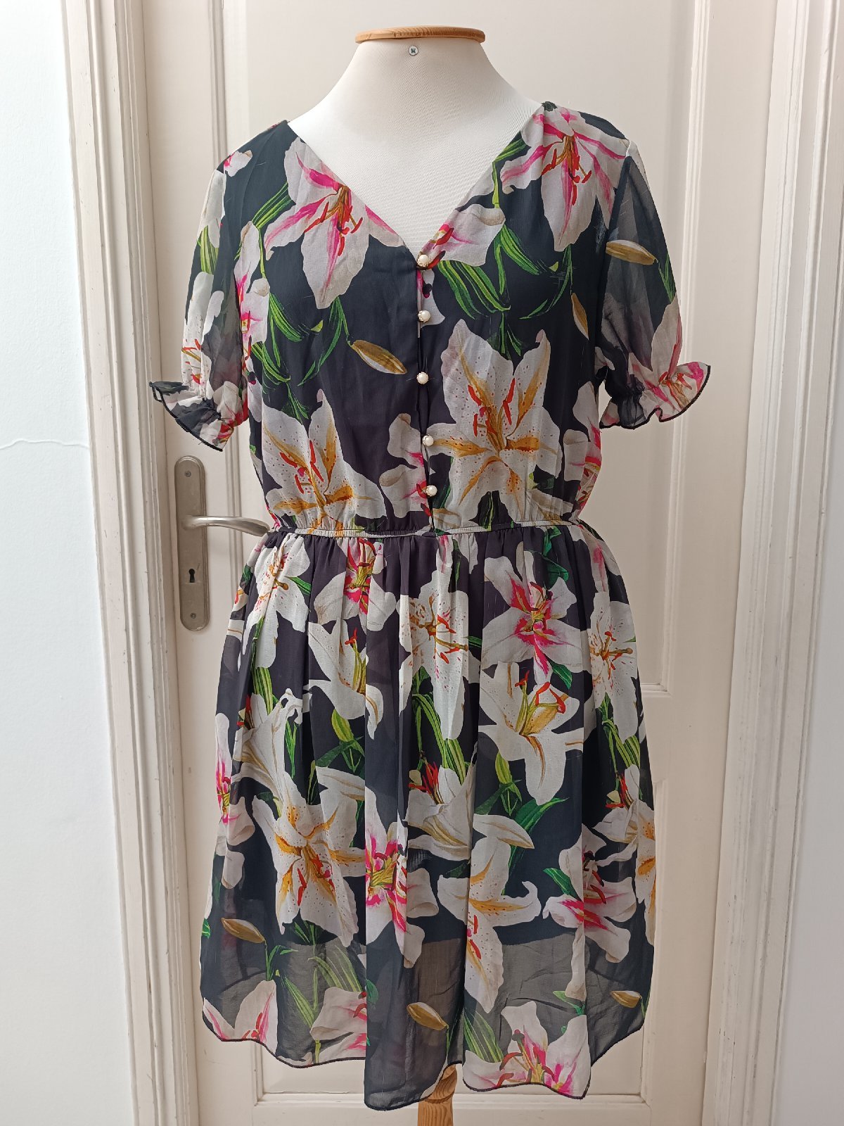 Robe mousseline fleurie 