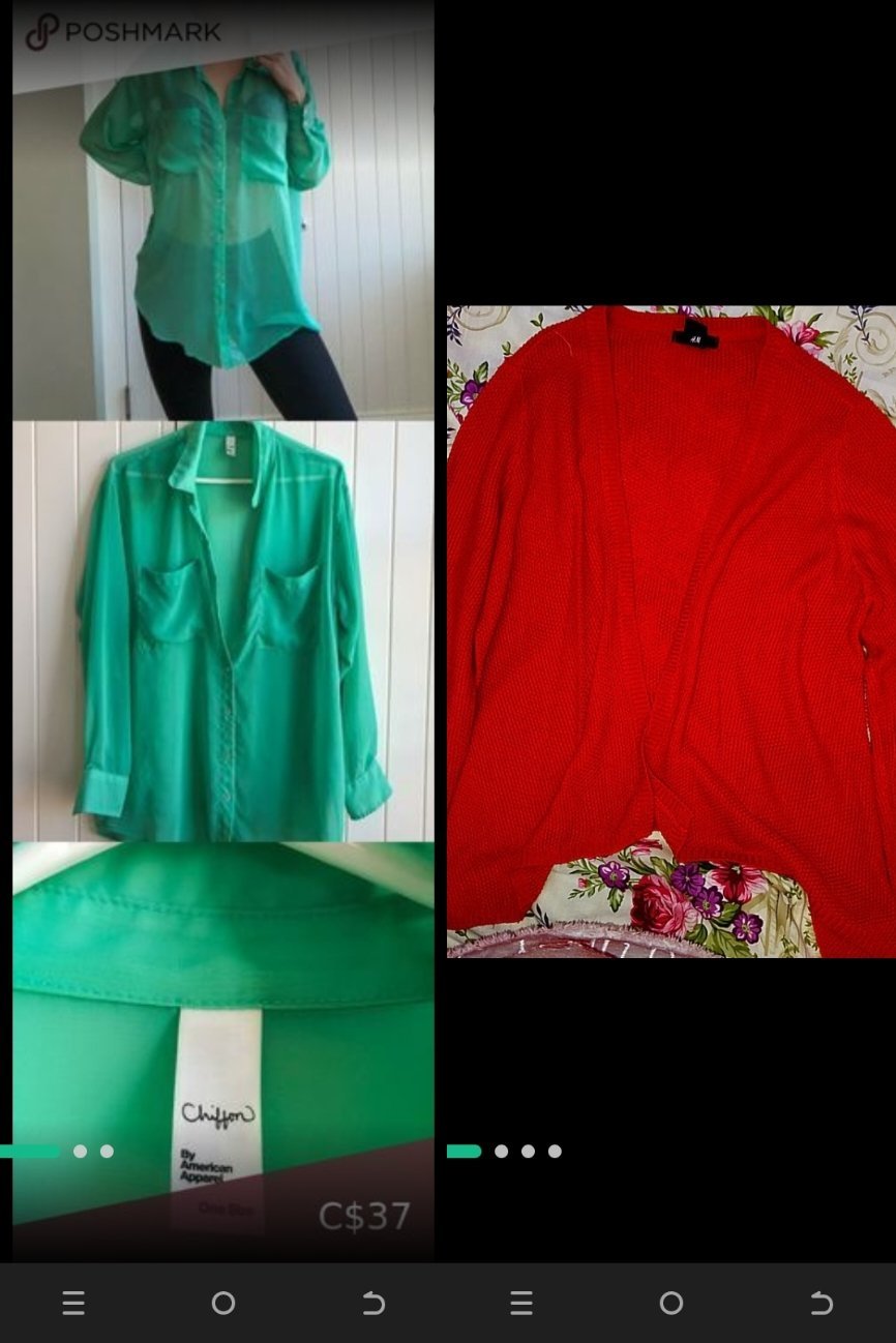 Un cardigan rouge et une chemise verdo ......... j'accepte la négociation 