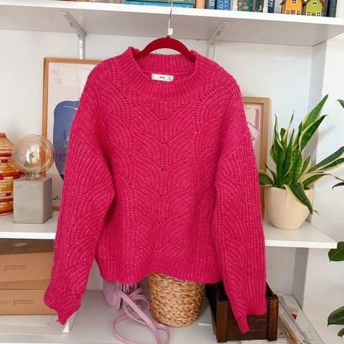 Pull laine rose