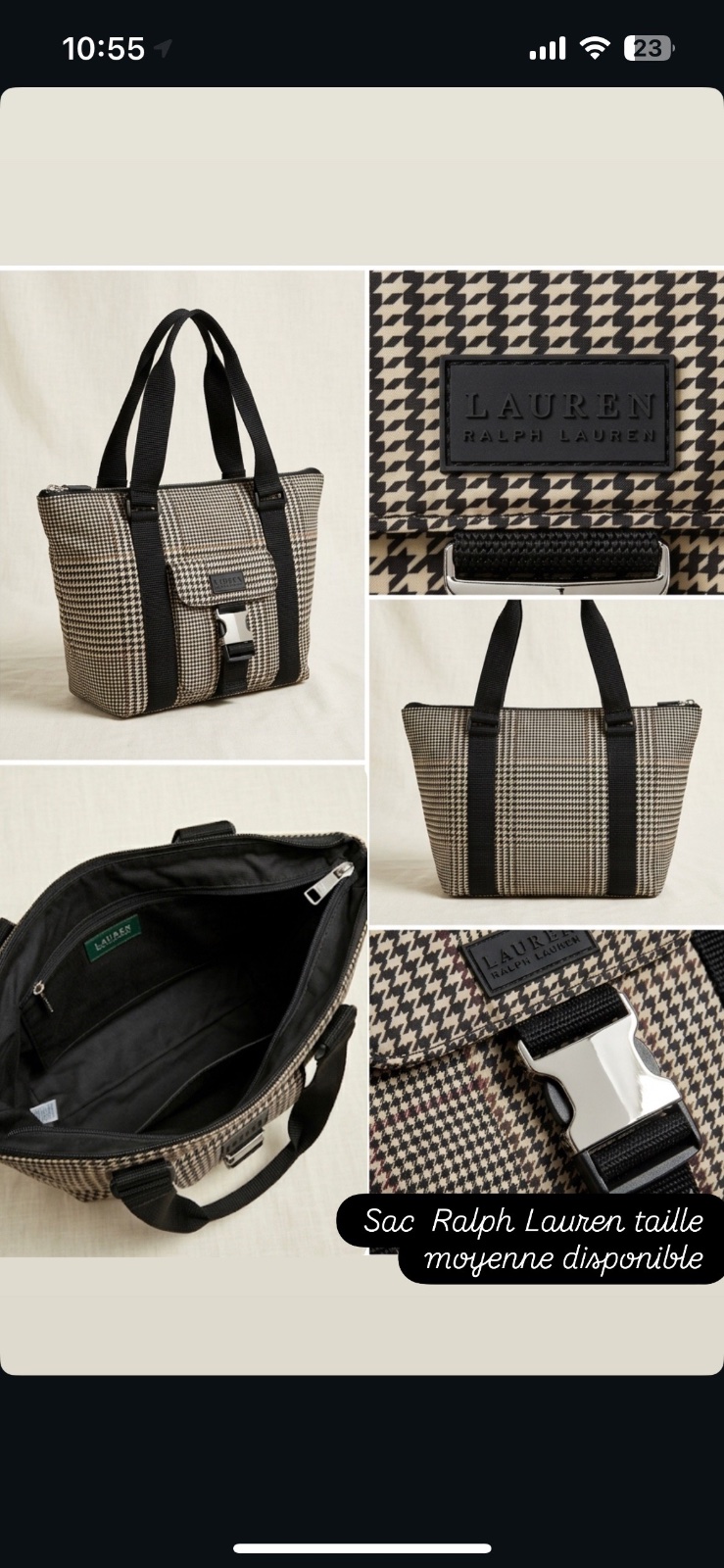 Sac ralph lauren moyenne taille