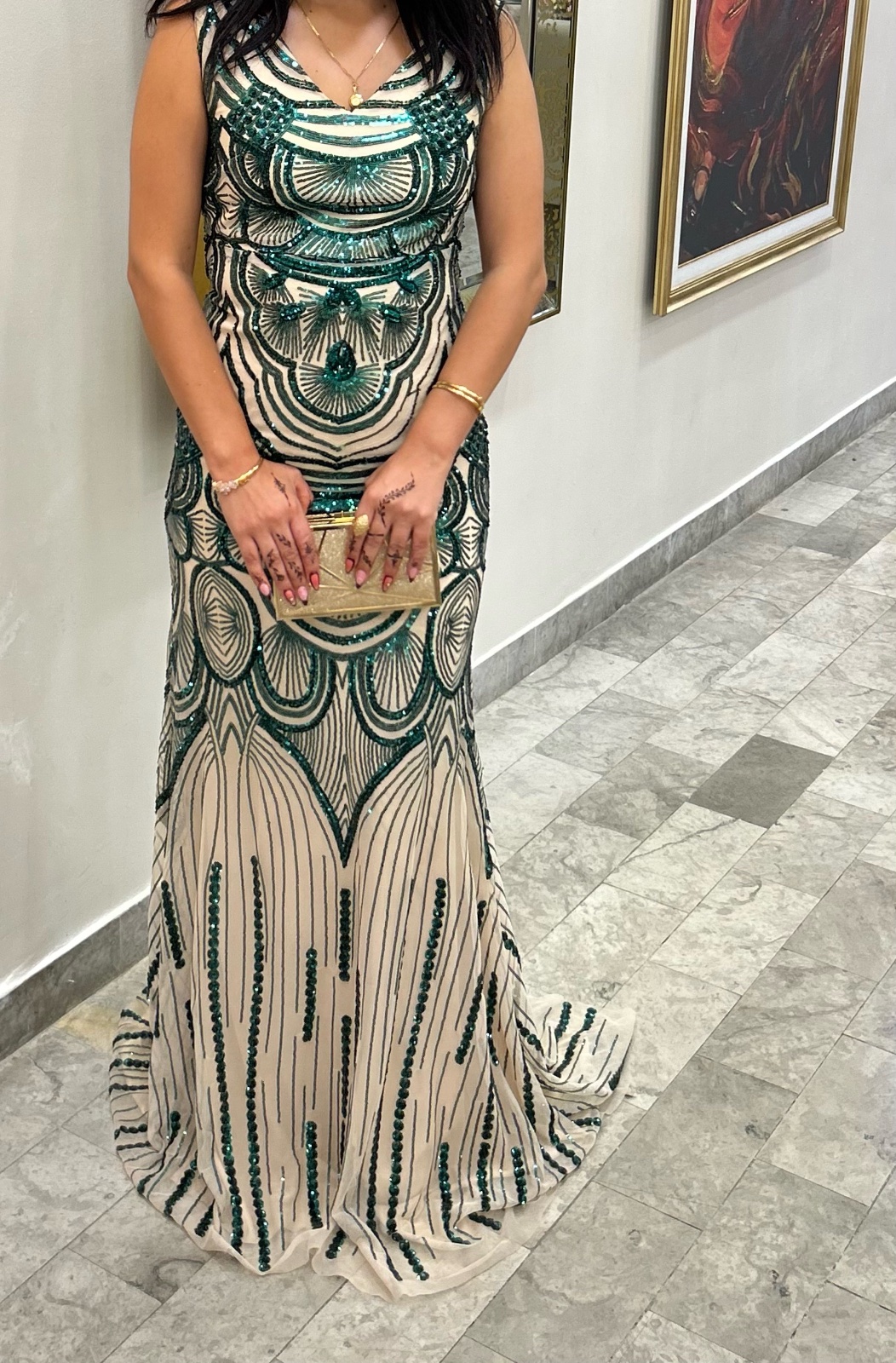 Robe soirée vert
