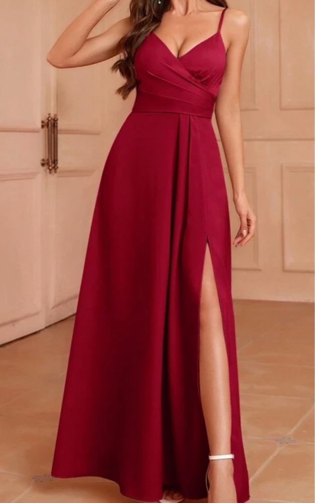 Robe longue bordeaux