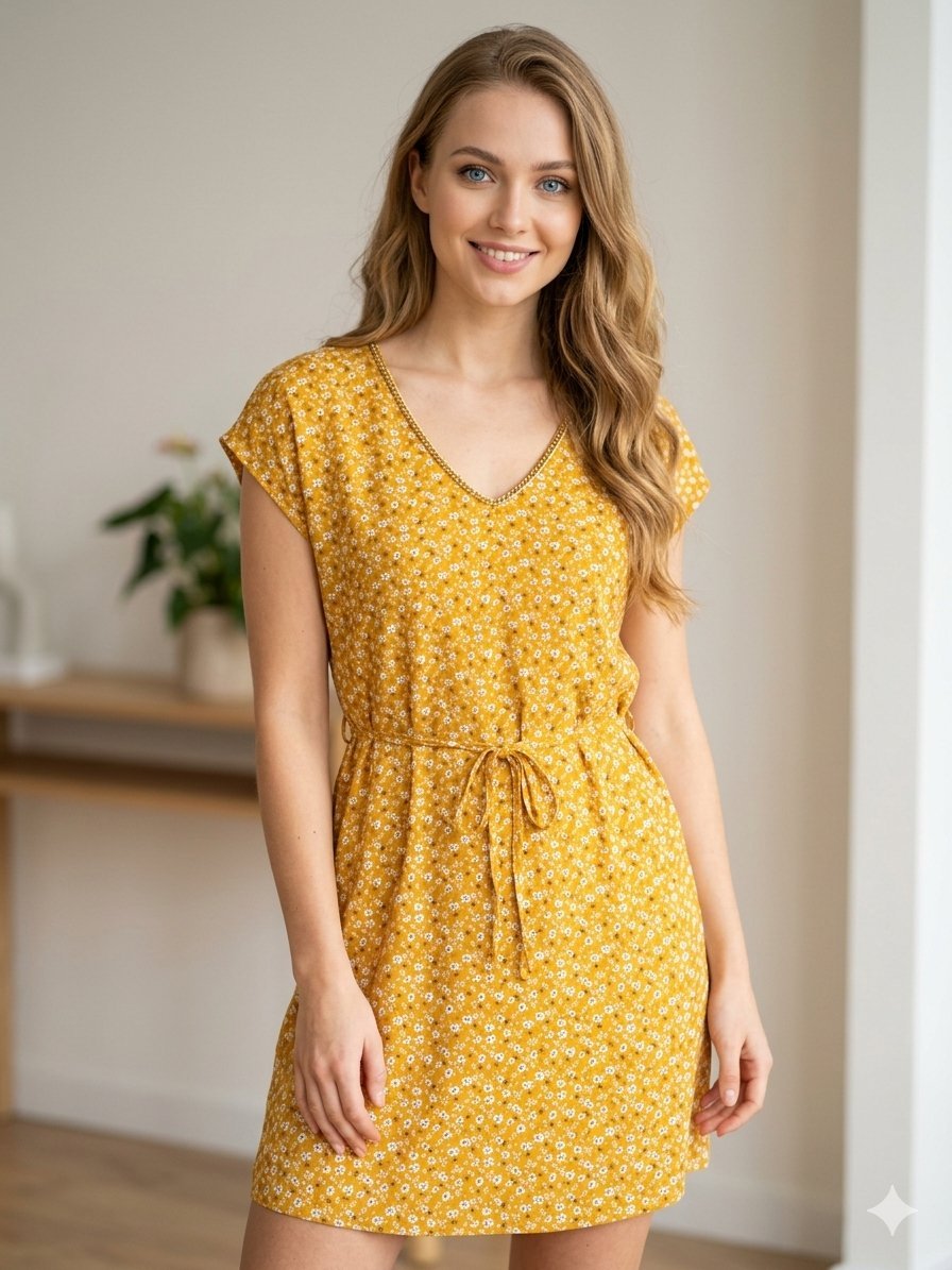 ✨ Robe d'été fleurie et fluide – L'élégance au quotidien,de la marque "La Halle"